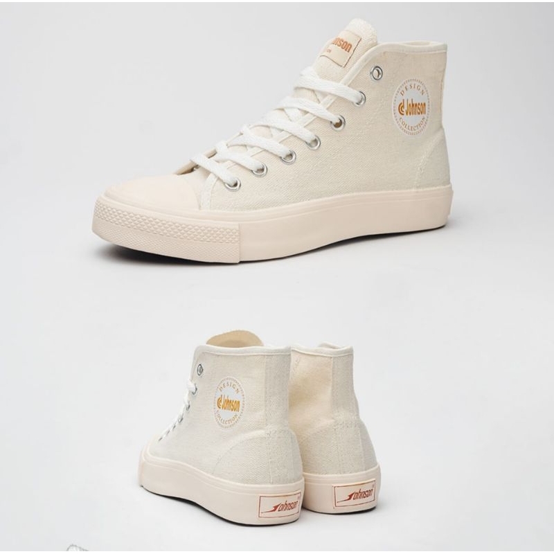 Sepatu Johnson Basic milky High Cut - sepatu pria - sepatu wanita - kasual - sepatu Jhonson - Jhonso