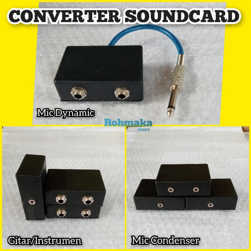 CONVERTER ALL TIPE SOUNDCARD / PARALEL MIC / PENAMBAH INPUT MIC / GITAR / Paralel Mic Dynamic Conden