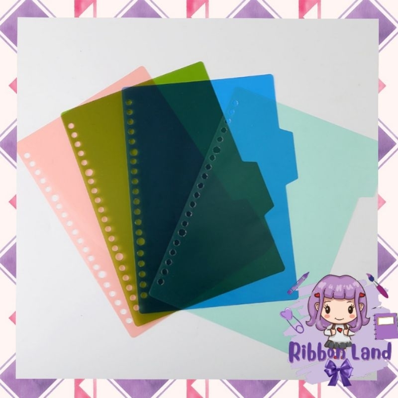 

(4 Lembar) A5-20 Ring Divider plastik(Tipis)