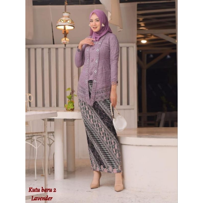 COD Kebaya Modern Model Kutu Baru Payet Terbaru /kebaya kutu baru/ kebaya wisuda / kebaya kondanga