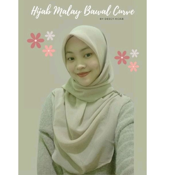 Hijab Malay Oval | Hijab Bawal Curve | Hijab segiempat malay |