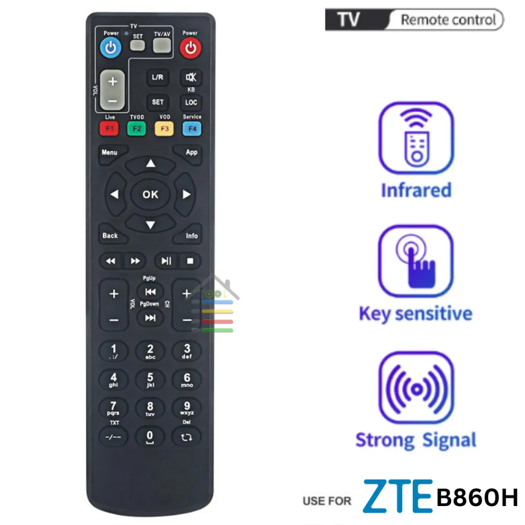 Remote STB ZTE B860H V1 V2 V5 warna Hitam