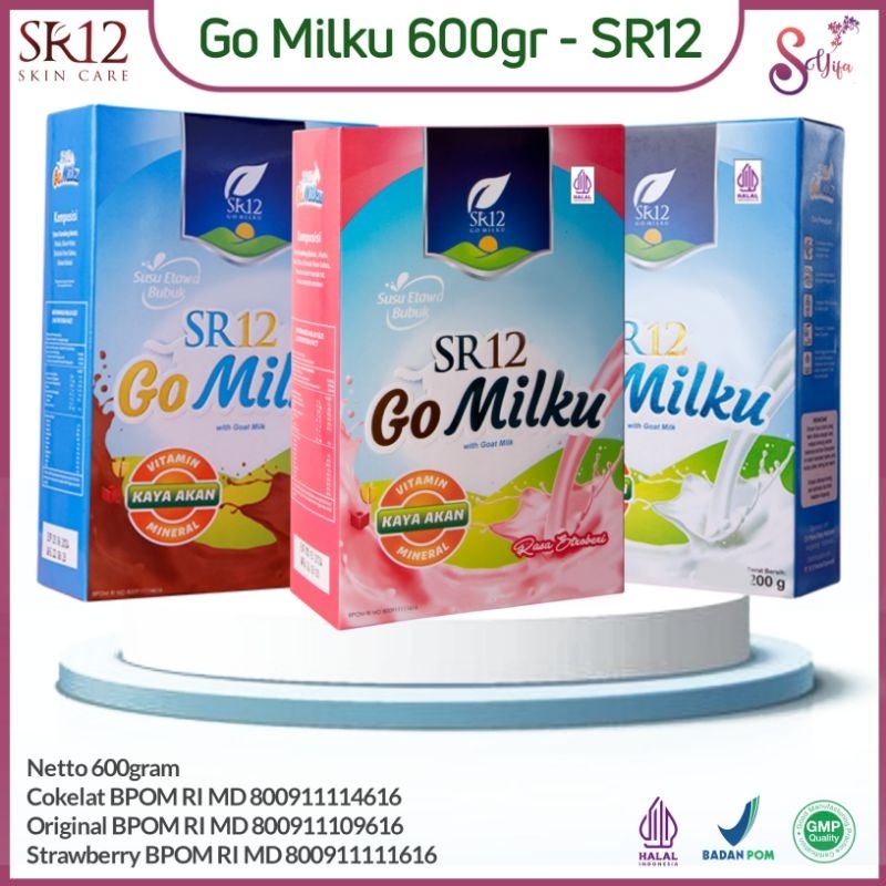 

Gomilku SR12 Herbal Susu Kambing Etawa Bubuk - 600gr Original Coklat dan Strawberry