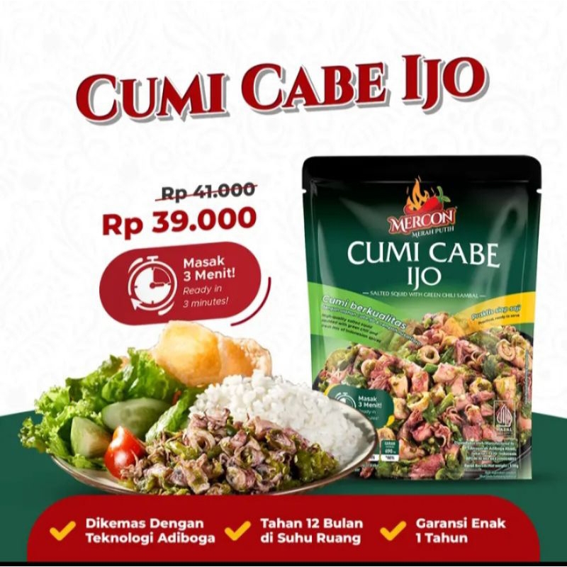 

Oseng Mercon Cumi Cabe Ijo 150gr