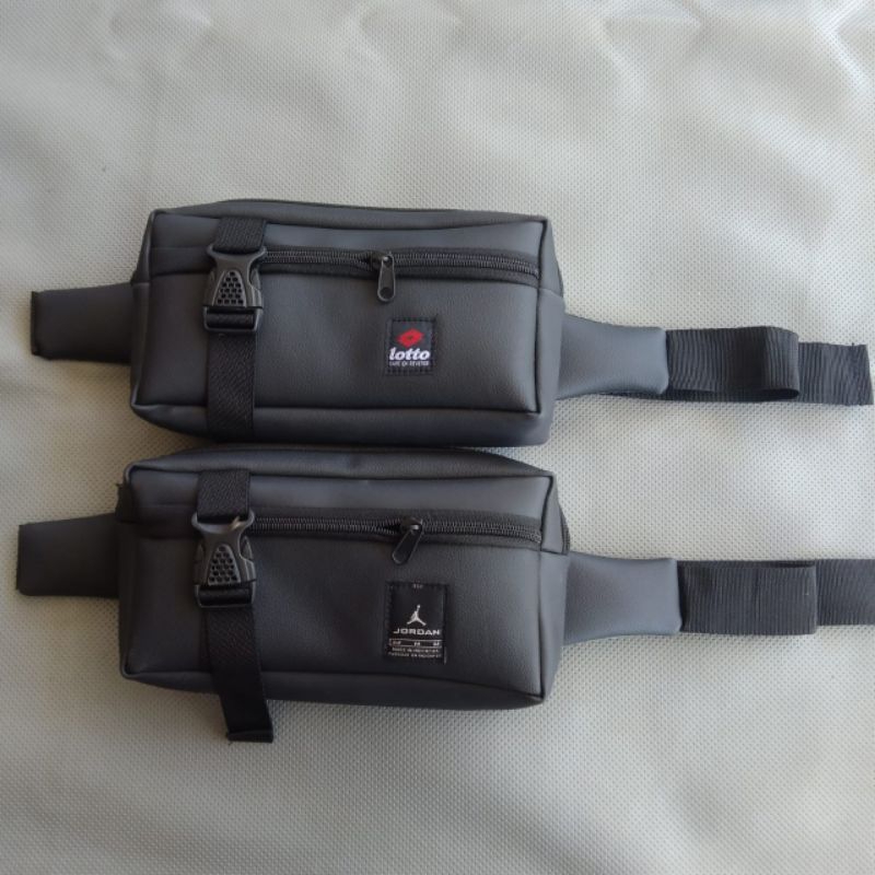 Tas Waistbag Slempang pria Bahan Kain Busa Doblemas Kuat dan Tebal