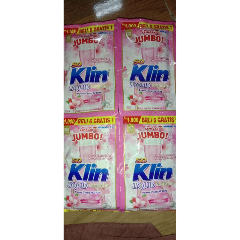 Soklin Jumbo isi 3 renceng (21 sachet) Random