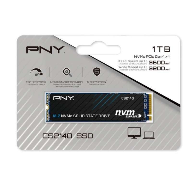 PNY SSD CS2140 1TB NVME PCIe - SSD PNY 1TB M.2 NVME CS2140 Gen 4x4