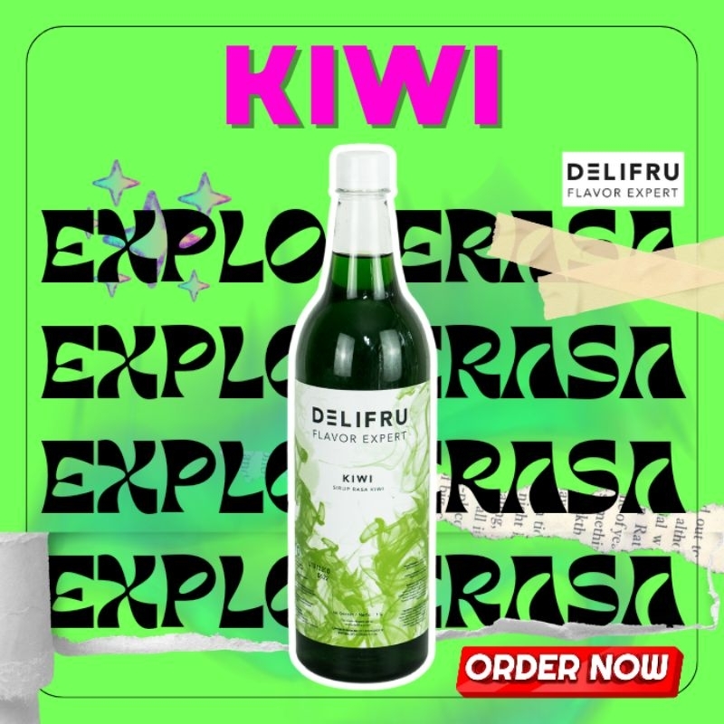 

Delifru syrup rasa kiwi isi 1 liter