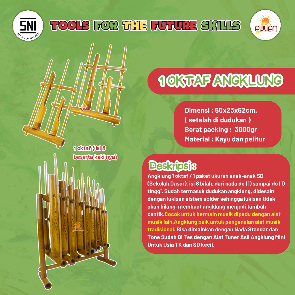MAINAN EDUKASI - ANGKLUNG / MAINAN ANAK /ALAT MUSIK