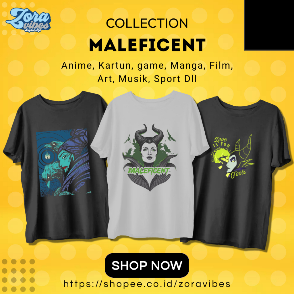 Maleficent Disney Villains Vintage T-shirt Style