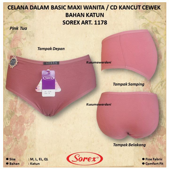 SOREX | Celana Dalam Wanita CD 1178 Basic Maxi Panty / CD Dalaman Perempuan Sorex Super Lembut dan Nyaman