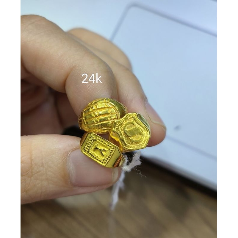 CINCIN EMAS BAYI BABY RING HURUF 24K