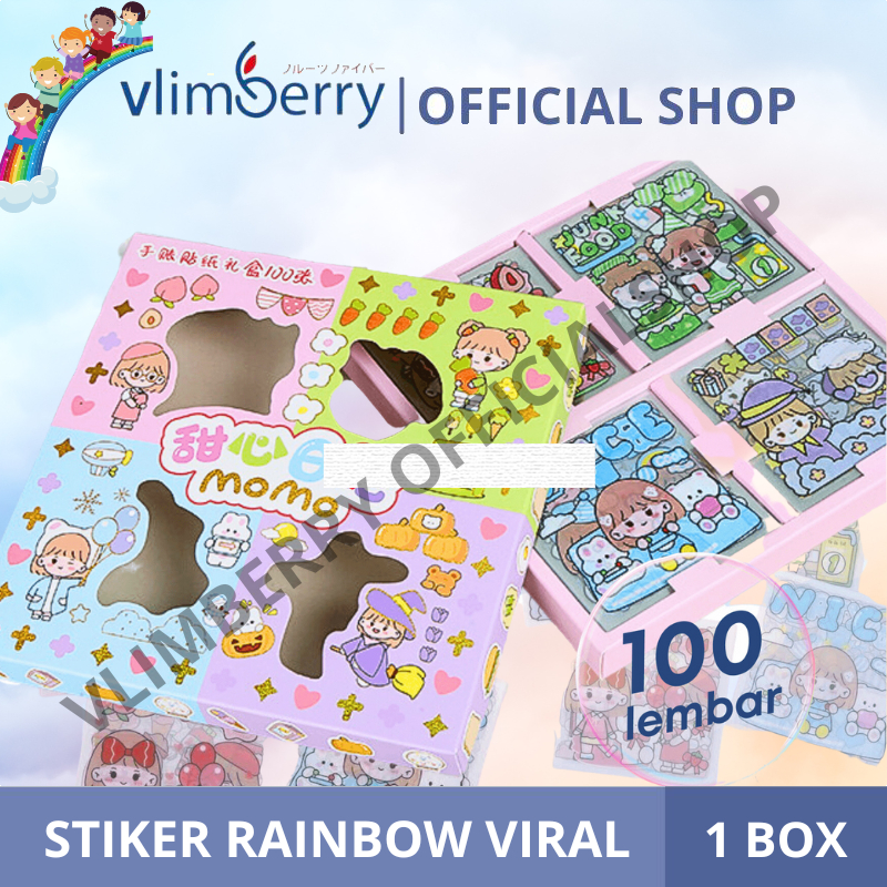 

Stiker Kartun Korea 100 Lembar Mix Stiker Masu DIY Anti Air