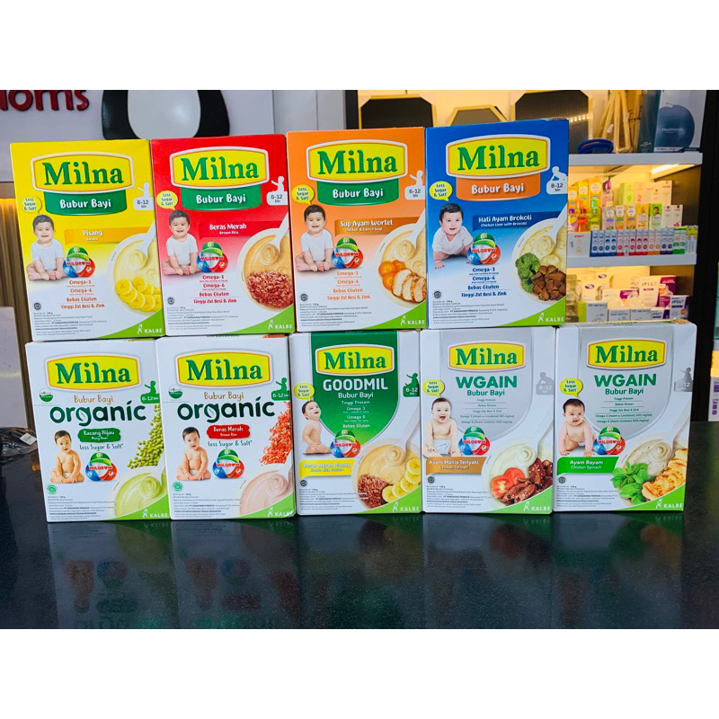 Milna Bubur Tim bayi,wgain,organik,goodmil 6+ 8+
