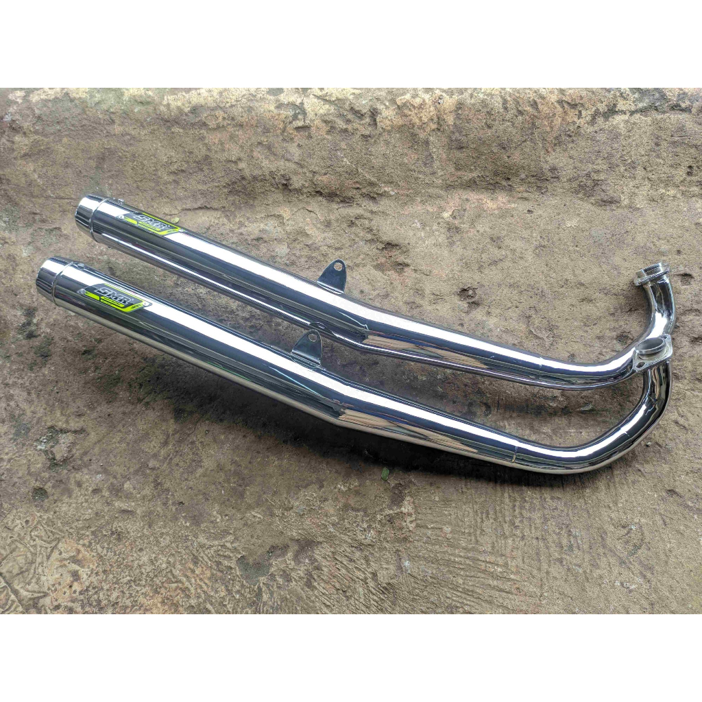 Knalpot Standar Racing Crom RX-King SMR Jogja Chrome