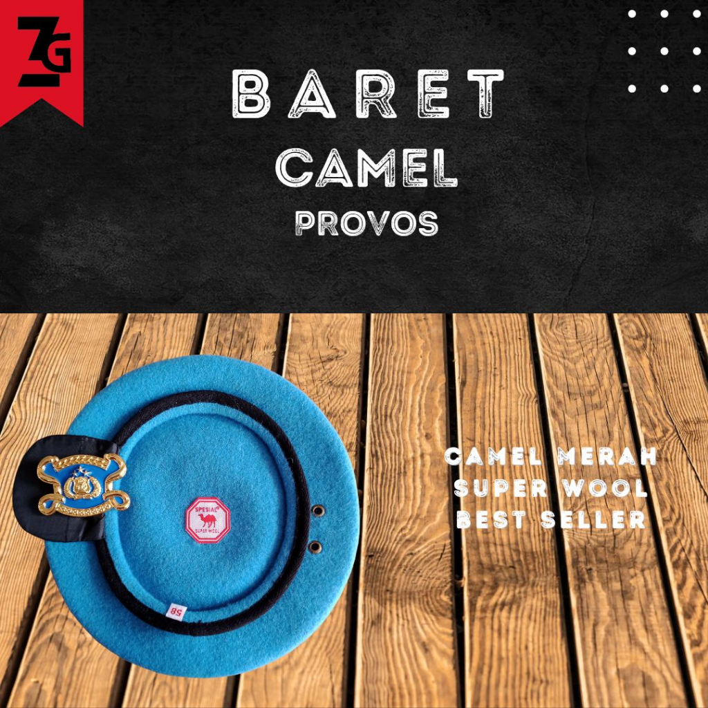 Baret Camel Provos|Baret PBB|Baret Camel Biru Muda|Baret UN