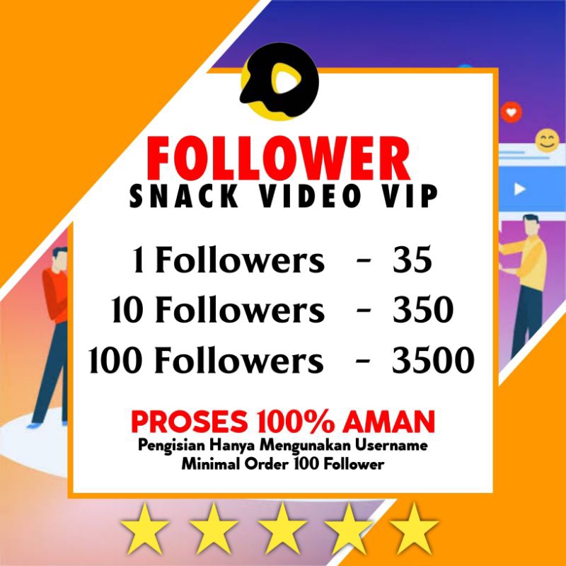 Follower Snack Video Permanen Non Drop - Termurah  fol followers folow