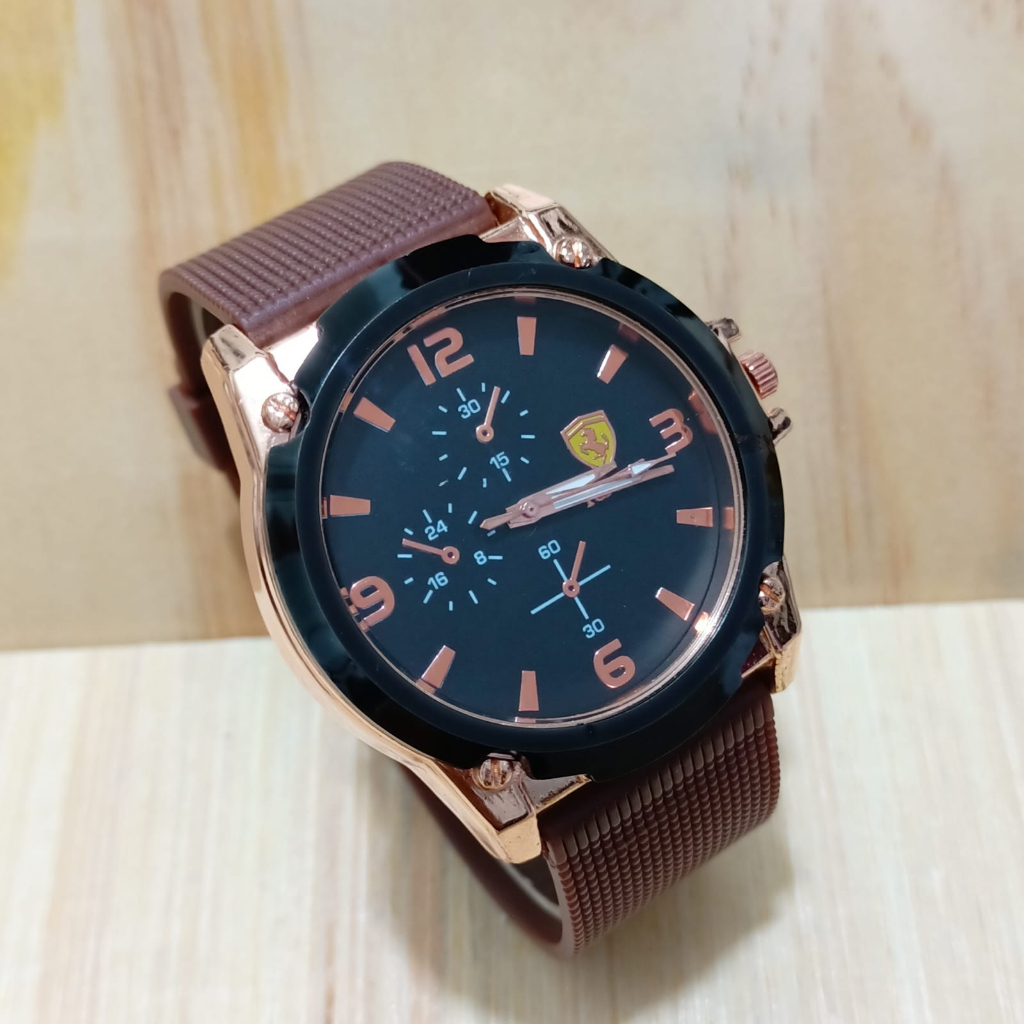 jam tangan pria tali karet masa kini jam tangan casual pria