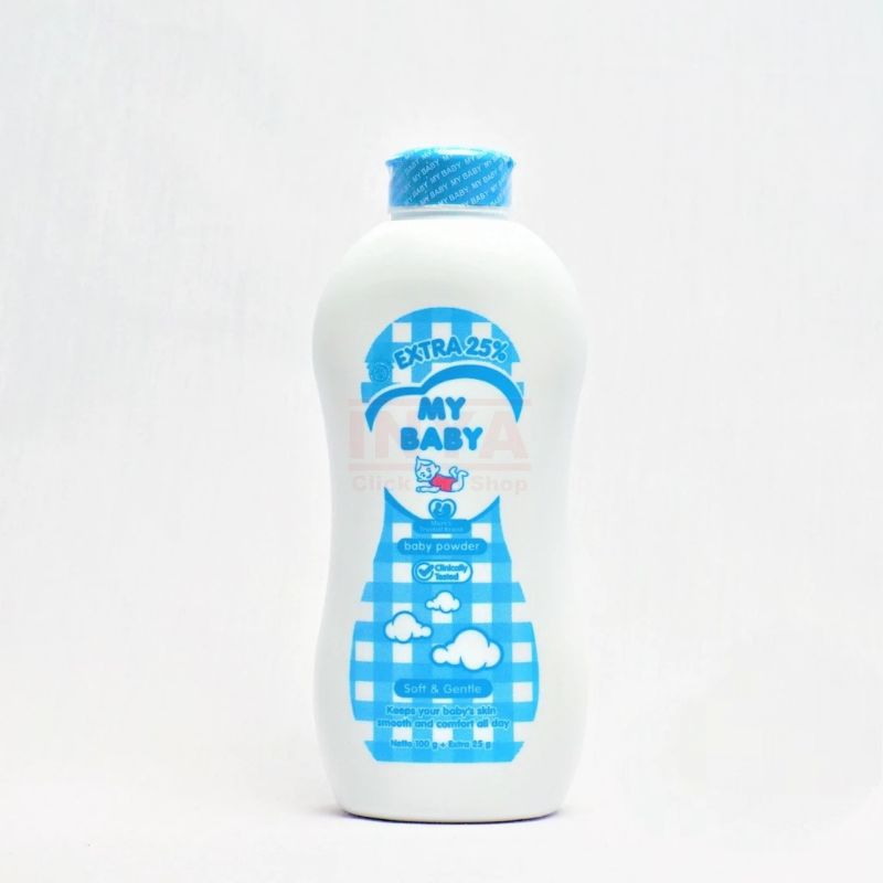 My Baby Powder soft & gentle  KECIL - bedak bayi BIRU