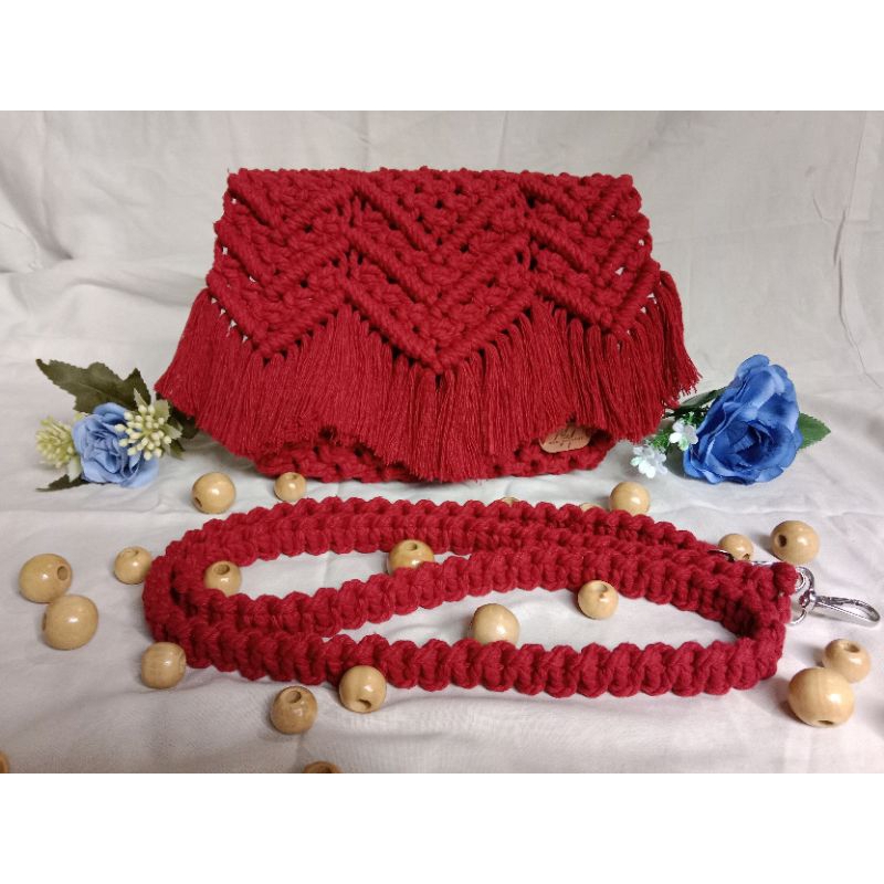 Macrame wavve bag | Macrame bag | Macrame Sling Bag