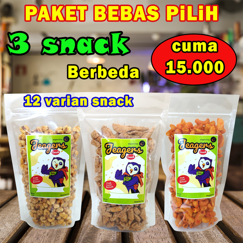 

PAKET BEBAS PILIH 3 VARIAN SNACK DENGAN HARGA MURAH DARI 12 VARIAN