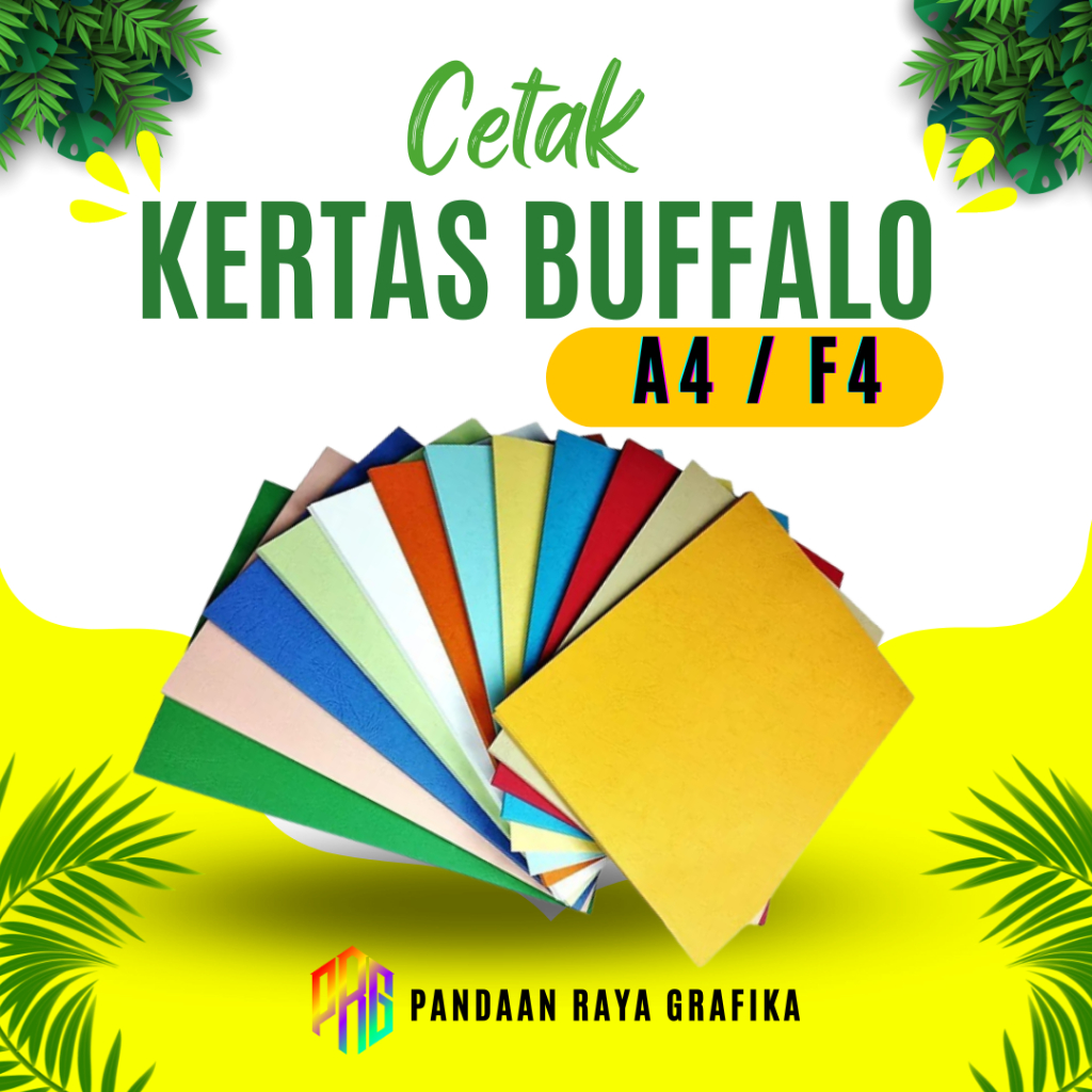 Cetak Print Warna Kertas Buffalo A4 Folio