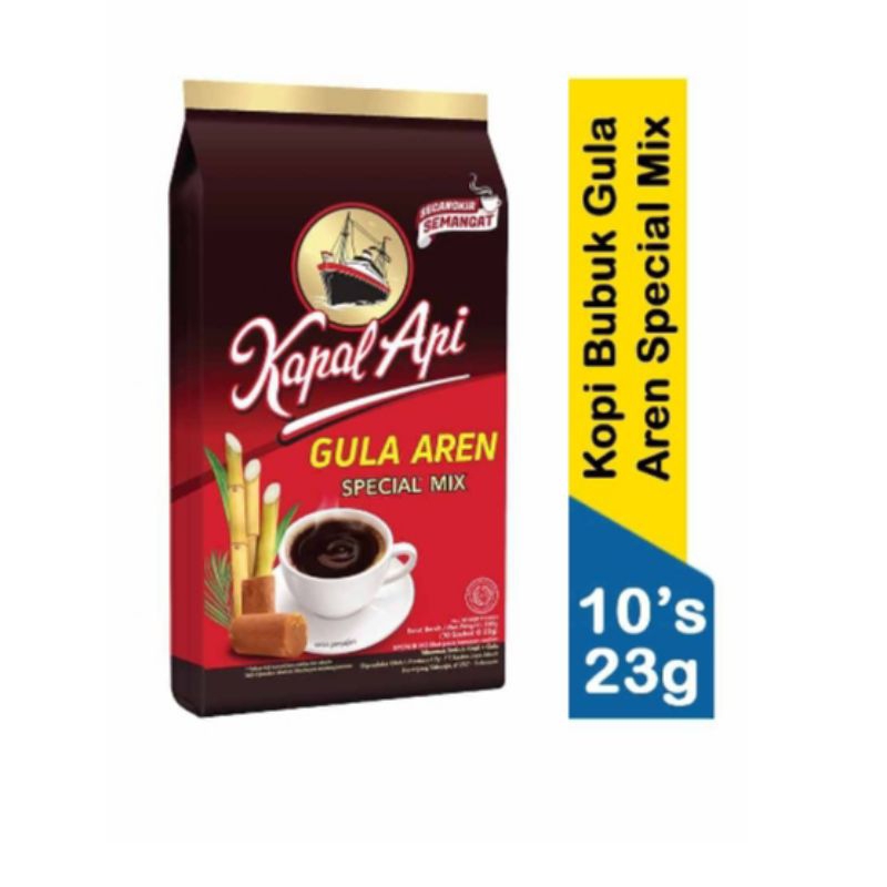 

Kapal Api Kopi Bubuk Gula Aren Spesial Mix 10x23g