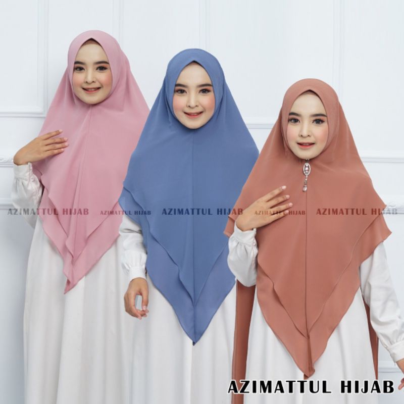 KHIMAR CERUTY 2 LAYAR SYAR'I KHIMAR CERUTY JUMBO KERUDUNG JUMBO