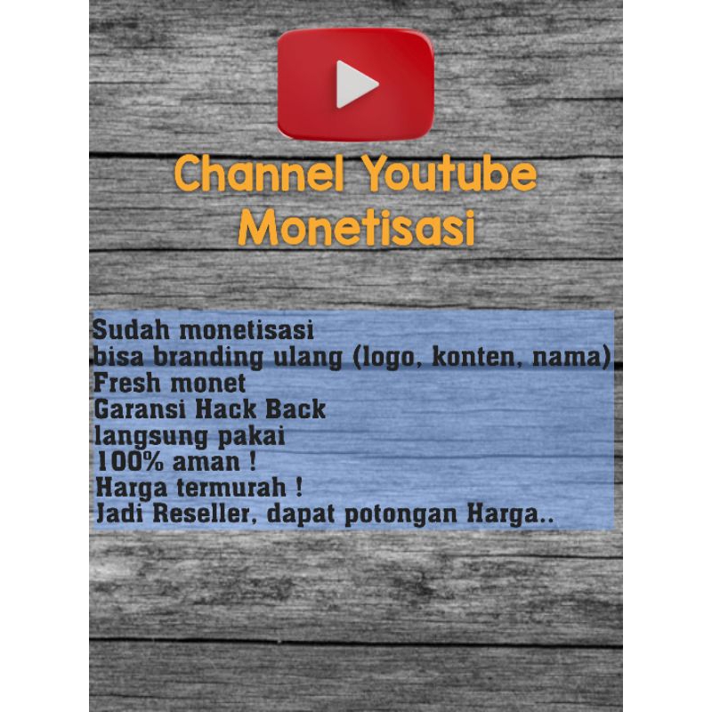channel youtube monetisasi | akun youtube sudah monet sepaket adsense
