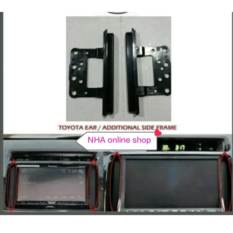 Frame Kupingan Head unit Double din Toyota innova agya dan lainnya