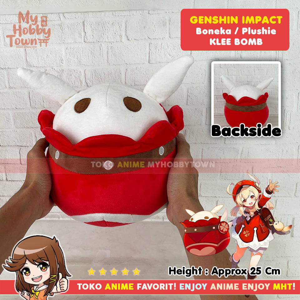 Boneka Anime Game Karakter Genshin Impact Klee Bomb Plushie Doll