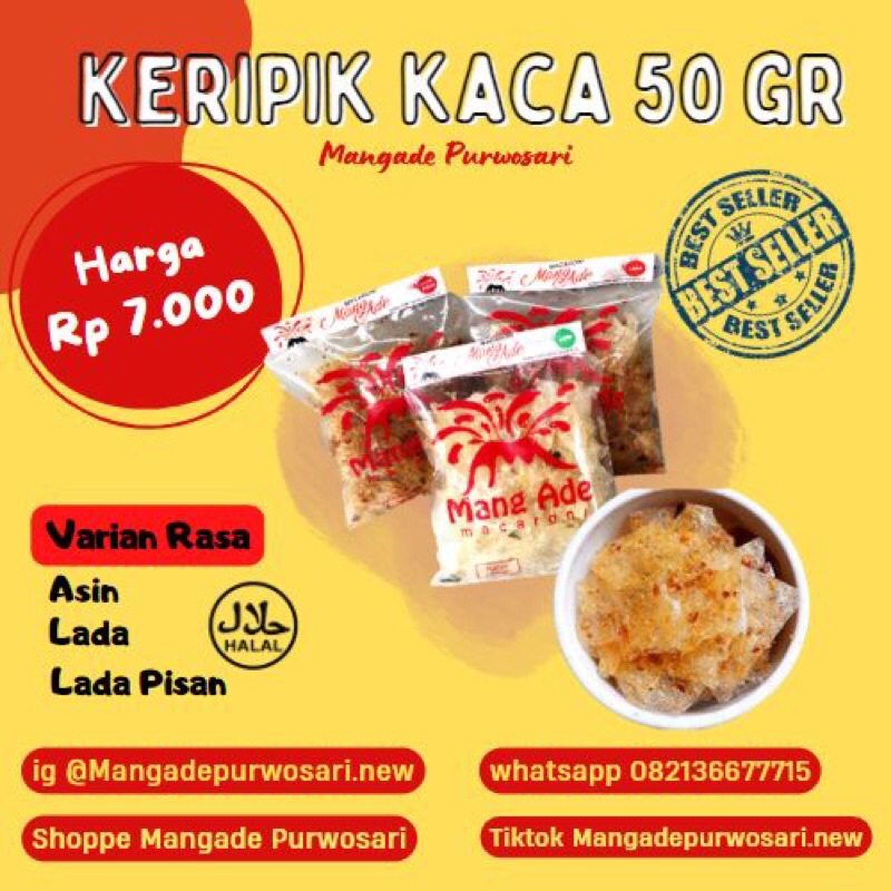 

Kripik Kaca 50gr - Mangade Purwosari