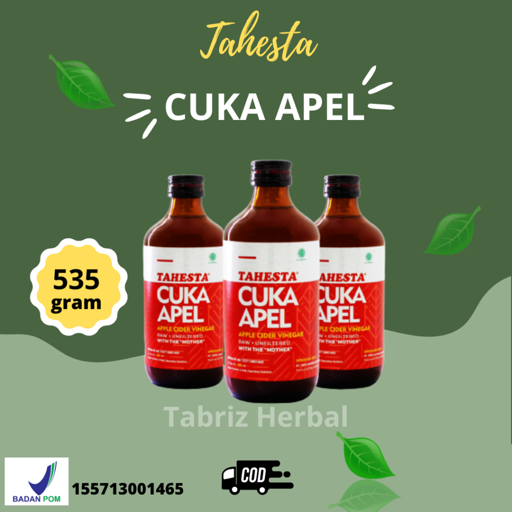 

Cuka Apel TAHESTA 320 ml 100% Alami