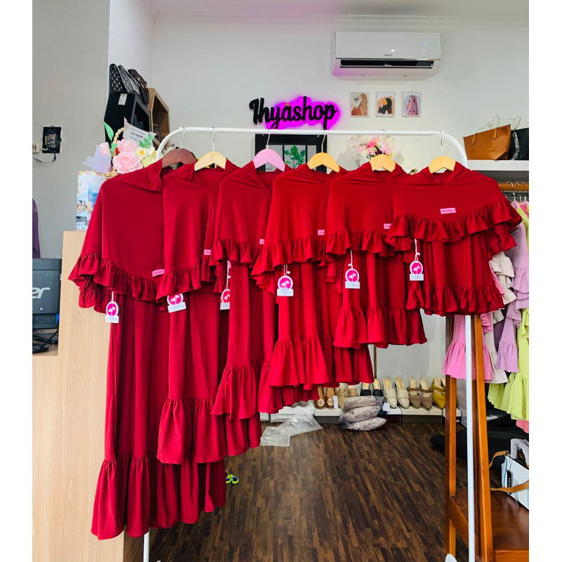 gamis anak amena maron M