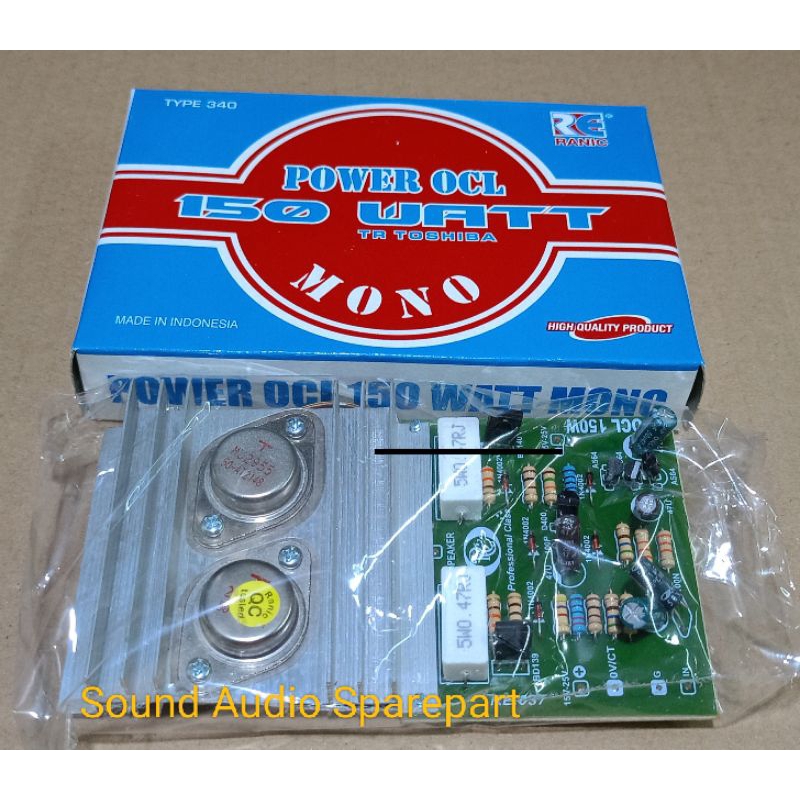 Kit Power OCL Mono 150wat TR Jengkol mj2955/2n3055 TOSHIBA