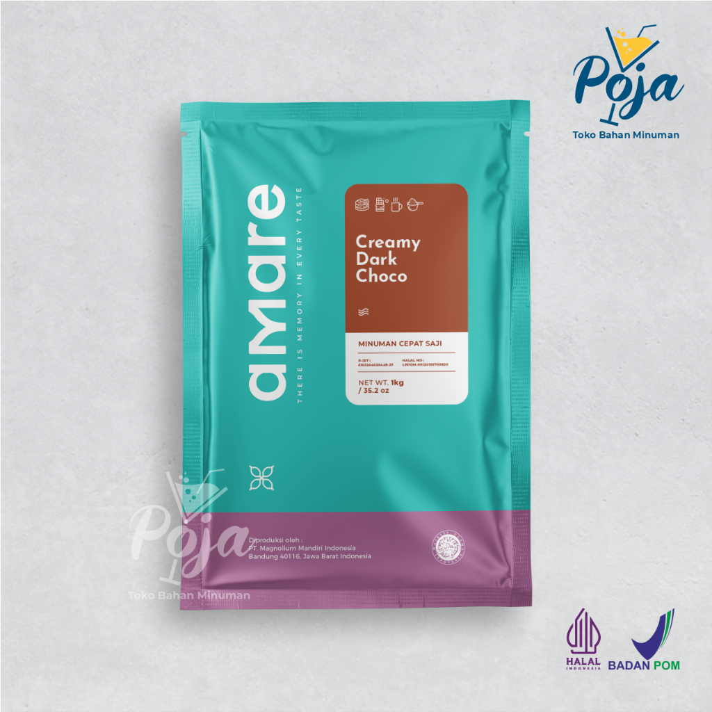 

Bubuk Minuman Premium Creamy Dark Choco Amare Kemasan 1kg