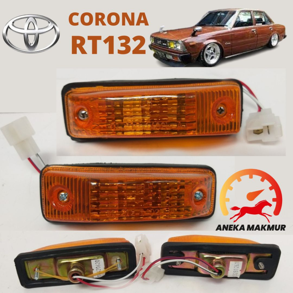 LAMPU SEN FENDER SAMPING SEPASANG 2PCS TOYOTA CORONA RT132 LAMPU SAMPING TOYOTA CORONA RT132 SIDE LA