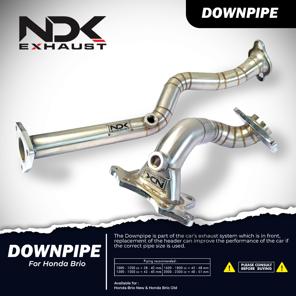 Downpipe Frontpipe NDK Brio Jazz GE8 Knalpot NDK Mobil Racing Brio Jazz GE8 NDK EXHAUST