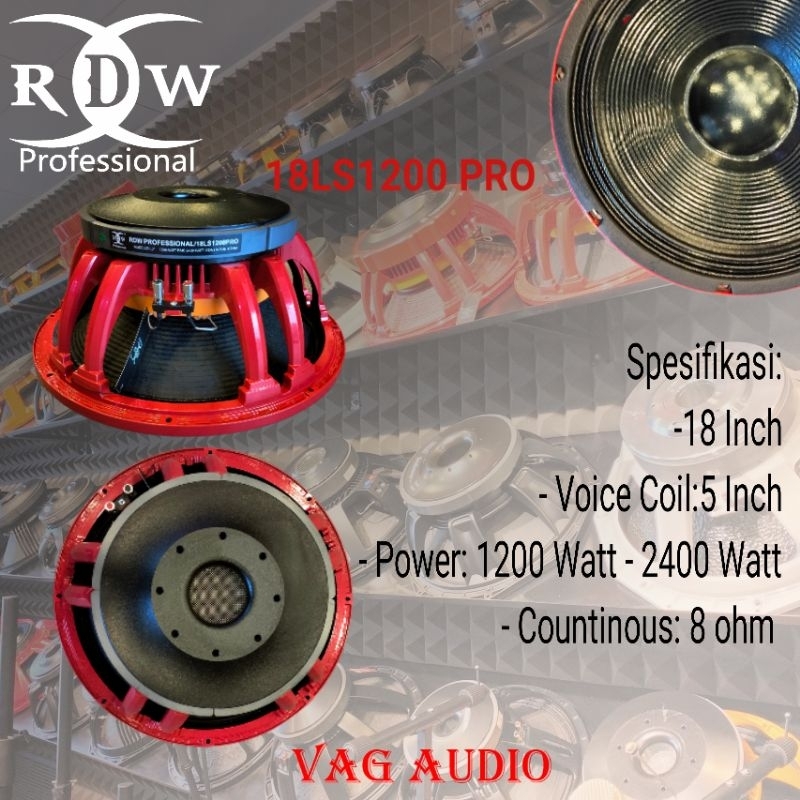 SPEAKER COMPONENT RDW 18LS1200PRO