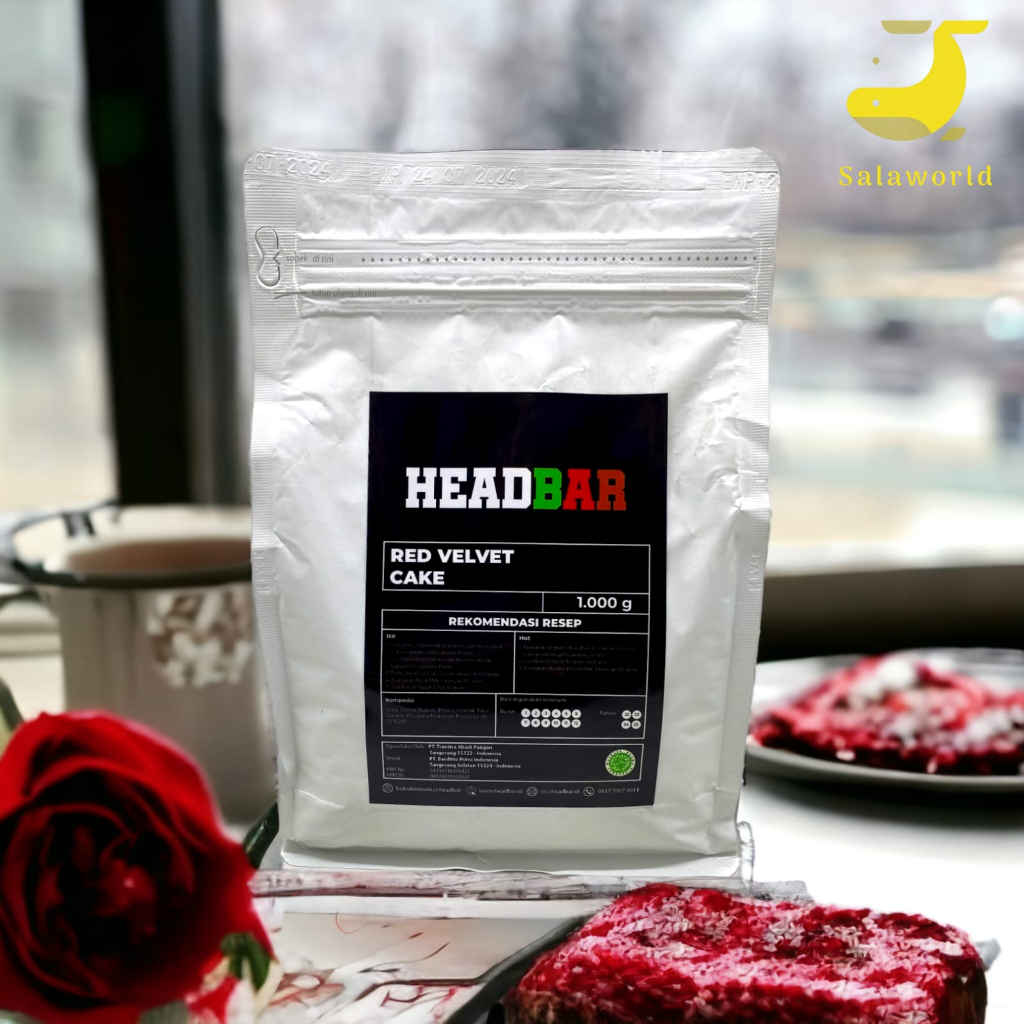 

HEADBAR Powder Red Velvet Cake 1000 g | Bubuk Minuman Rasa Red Velvet Cake 1000 g