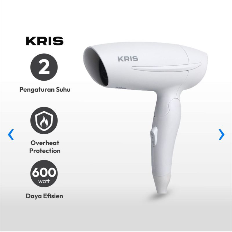 Hair Dryer Travel 600 Watt Kris