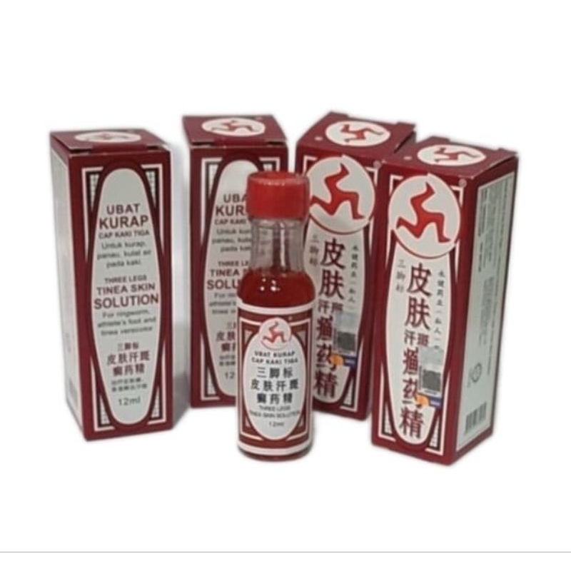 Obat Kurap Cap Kaki Tiga Cair Merah Import Original 100%