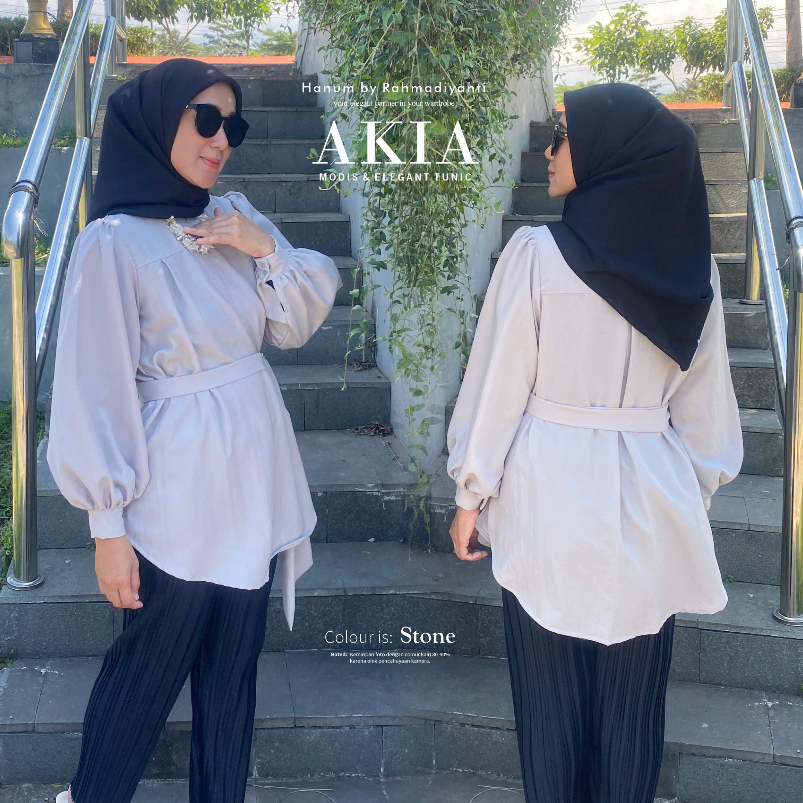 Hanum | AKIA TUNIK LINEN Wanita Belt LD 100