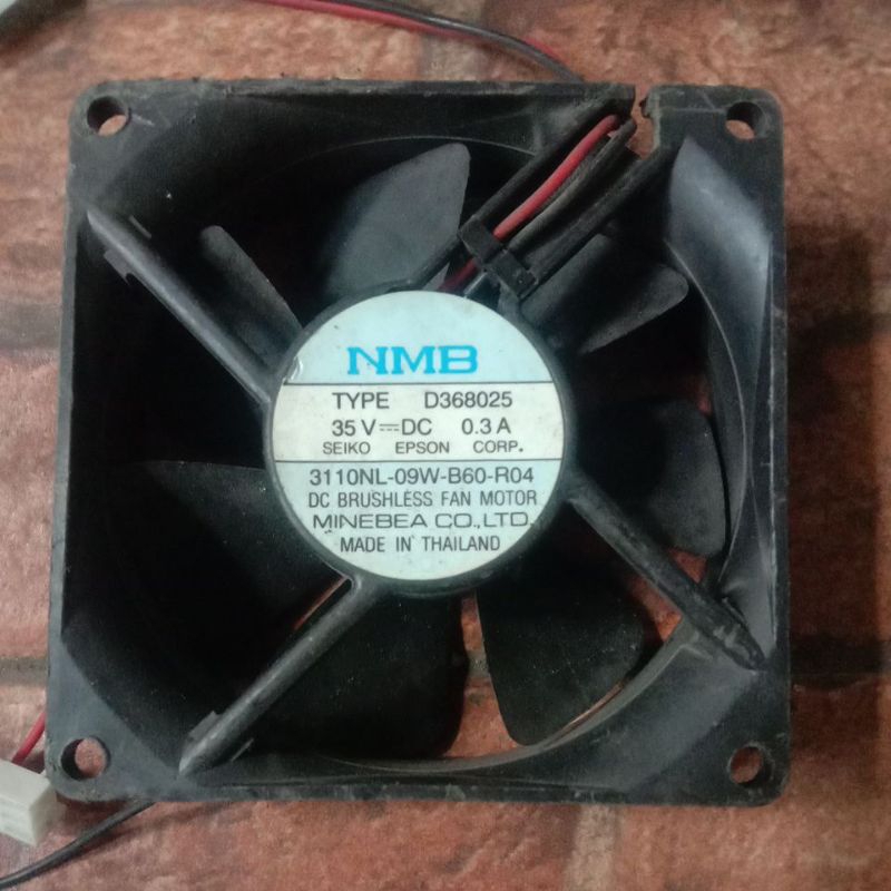 Kipas DC 35V 8x8cm / 8x8x3,8 NMB cooling fan tebal 3,8 cm