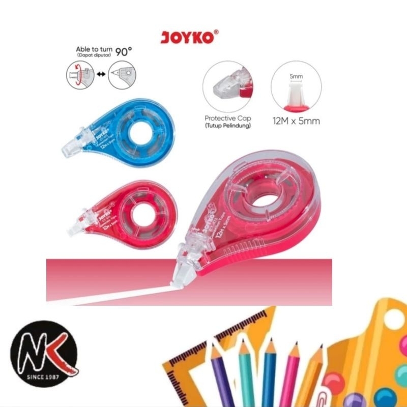 

Correction Tape JOYKO CT-573/Pita Koreksi/Tip-Ex Kertas