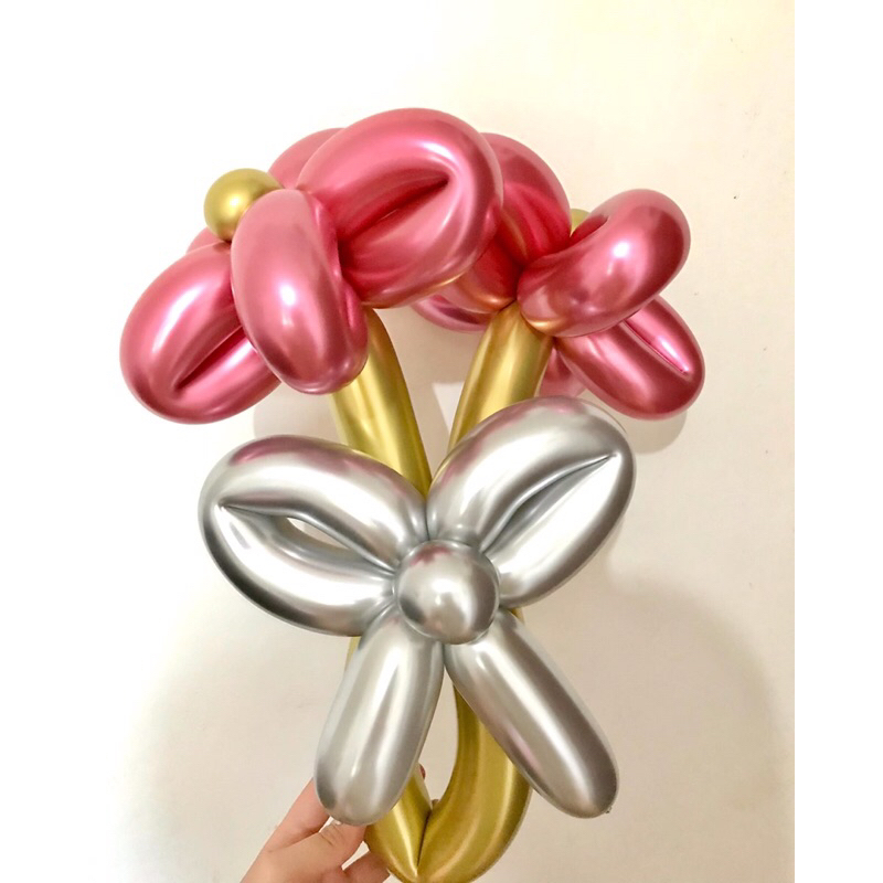 Buket balon 2 tangkai pendek