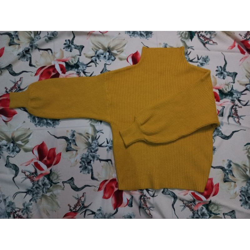 Atasan Rajut Lidi Balon Kuning