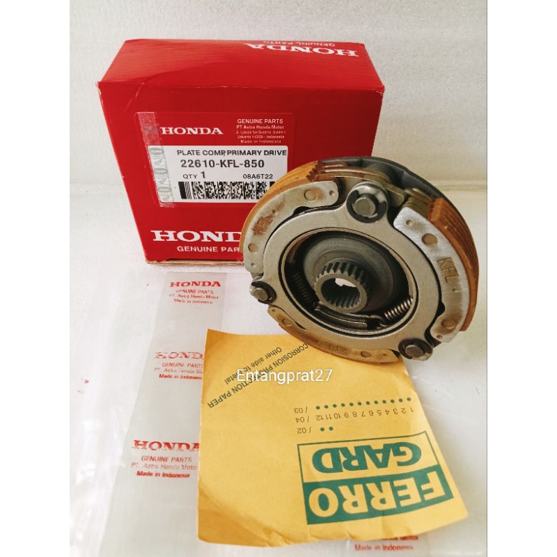 Kampas Kopling Ganda Assy 1 set(kfl) Honda Supra fit new/Supra fit lama/Revo lama/Lagenda