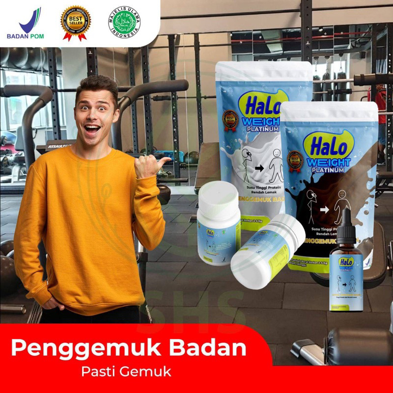 HALO WEIGHT PLATINUM Susu Penggemuk Badan/ Gemukin Badan variant Choco Vanilla