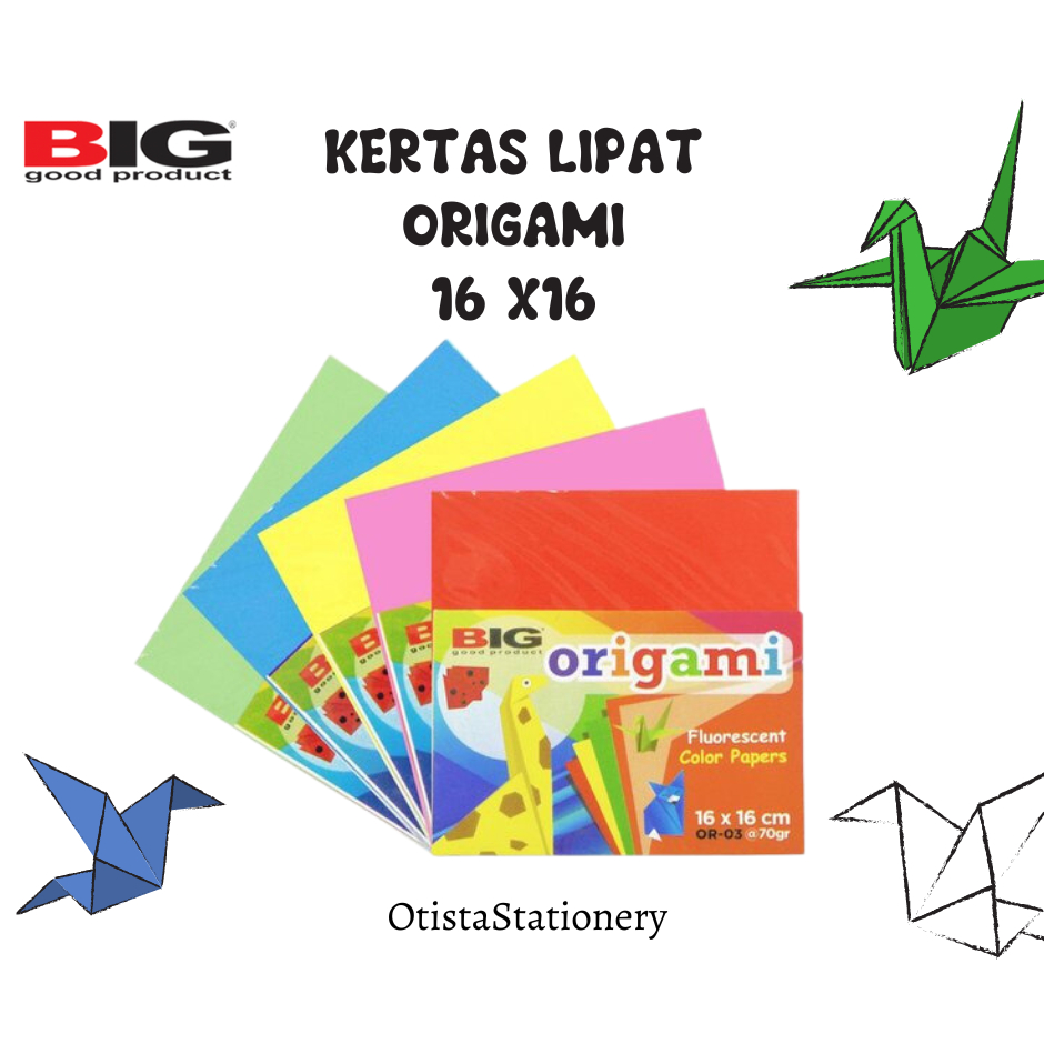 

Kertas Origami Big Ukuran 16x16/ Kertas Lipat Big 16x16/ Kertas Kerajinan Tangan